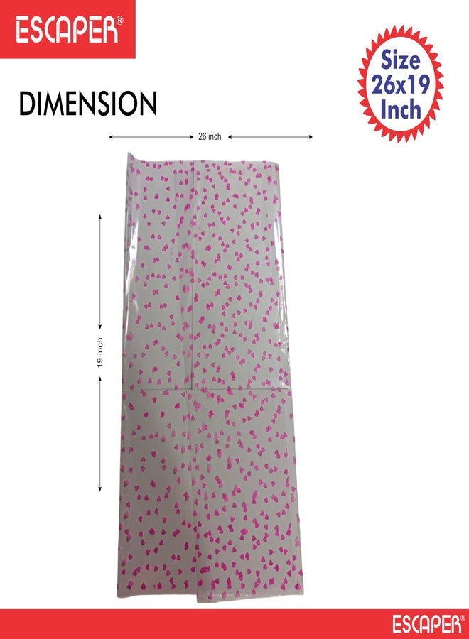 ESCAPER أوراق تغليف الهدايا من إسكيبر، أوراق سيلوفان شفافة متعددة الاستخدامات بتصميم قلب بلاستيكي (26 × 19 بوصة) لتغليف الهدايا، والسلال، وتغليف باقات الزهور، والأعمال اليدوية، والمهرجانات (ألوان متنوعة شفافة، 10 قطع) - Image 2